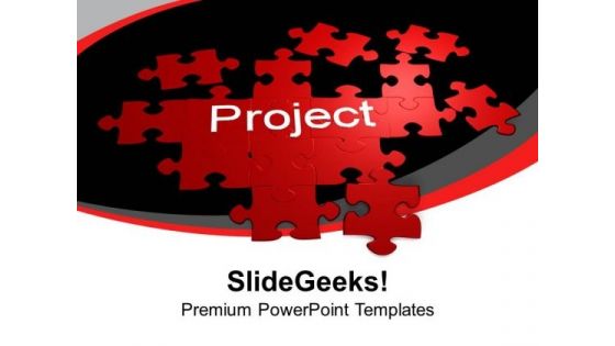 Puzzles With Word Project Finance PowerPoint Templates Ppt Backgrounds For Slides 0113
