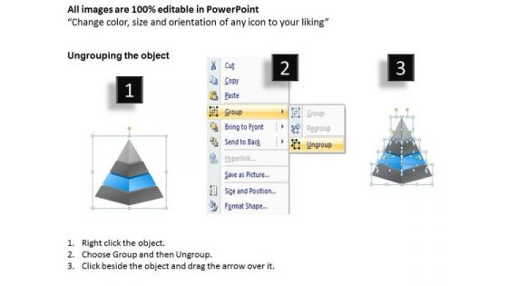 Pyramid 4 Staged Dependent Process Strategy Ppt Service Business Plan PowerPoint Slides
