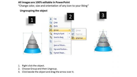Pyramid 4 Staged For Independent Process Business Ppt Plan Outline PowerPoint Templates