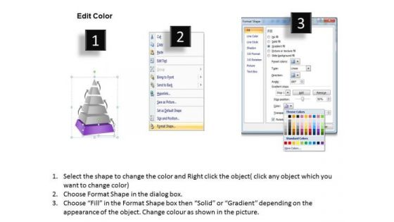 Pyramid 6 Staged Independent Process Business Ppt Plan For PowerPoint Slides