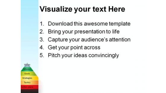 Pyramid Strategy Business PowerPoint Backgrounds And Templates 0111