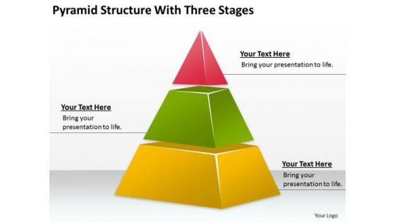 Pyramid Structure With Three Stages Ppt Business Plan Sample PowerPoint Templates
