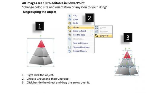 Pyramid Structure With Three Stages Ppt Examples Of Business Plan PowerPoint Slides