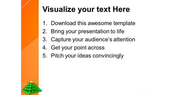 Pyramid To Show Unidirectional Growth PowerPoint Templates Ppt Backgrounds For Slides 0413
