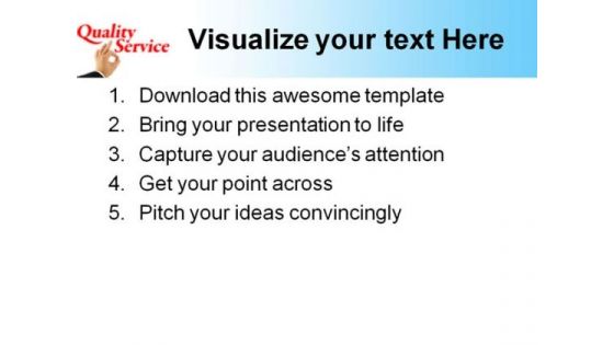 Quality Service Business PowerPoint Template 1110