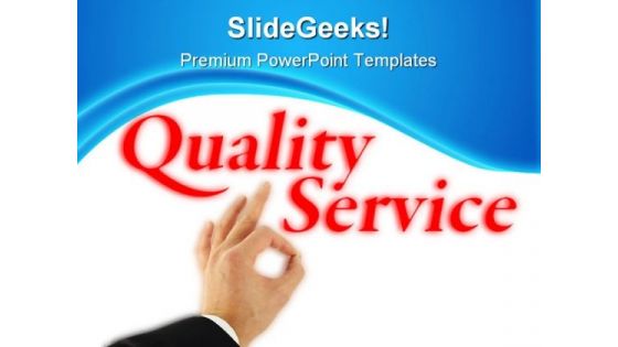 Quality Service Business PowerPoint Template 1110