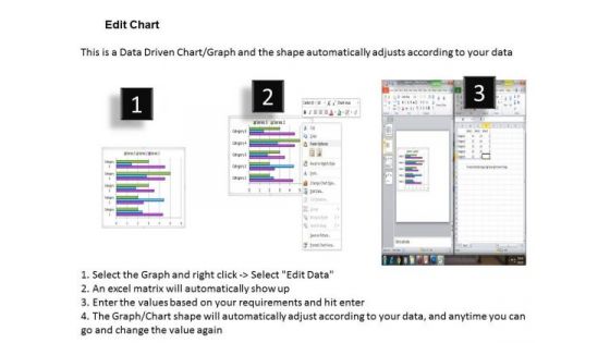 Quantitative Data Analysis Bar Chart For Different Categories PowerPoint Templates
