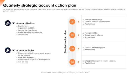 Quarterly Strategic Account Action Plan Ppt Powerpoint SS