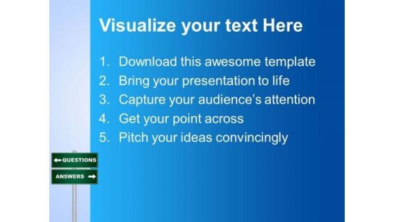 Question Answer Singnpost Metaphor PowerPoint Templates And PowerPoint Themes 0412