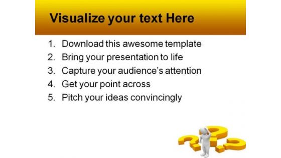 Question Man Business PowerPoint Template 0510