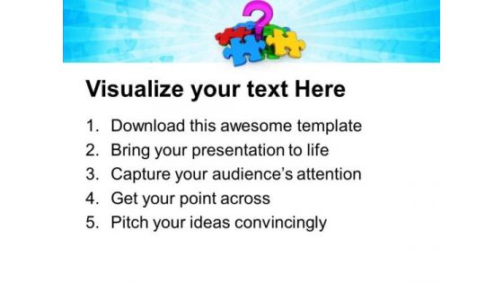 Question Mark And Puzzle Success PowerPoint Templates And PowerPoint Themes 0712