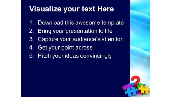 Question Mark And Puzzle Symbol PowerPoint Templates And PowerPoint Themes 0812