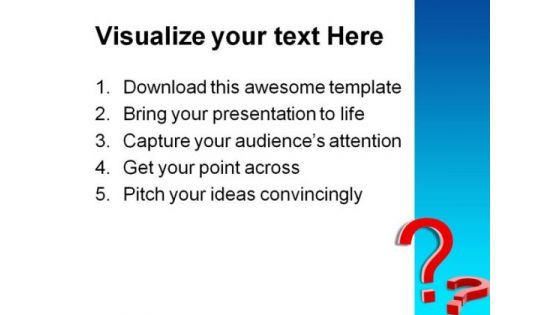 Question Mark Business PowerPoint Backgrounds And Templates 1210