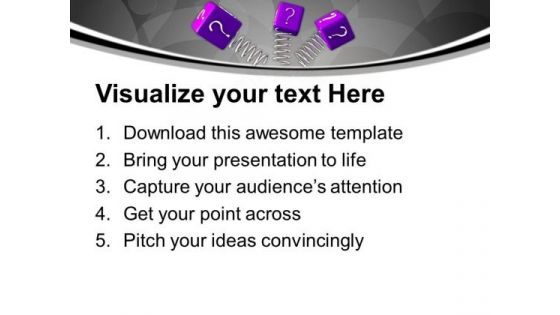 Question Mark Connected With Spring Business PowerPoint Templates Ppt Backgrounds For Slides 0113