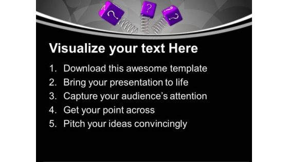 Question Mark Connected With Spring Business PowerPoint Templates Ppt Backgrounds For Slides 0113