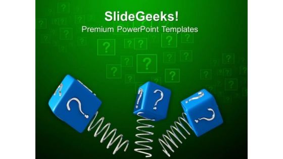 Question Mark Cube Boxes Business PowerPoint Templates And PowerPoint Themes 0812