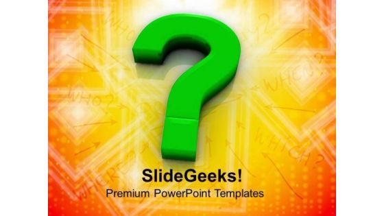 Question Marks Business Concept PowerPoint Templates Ppt Backgrounds For Slides 0313