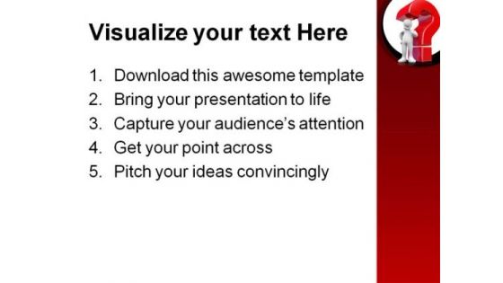 Question People PowerPoint Template 0910