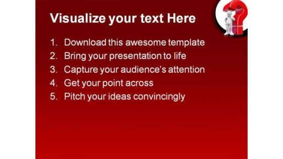 Question People PowerPoint Template 0910
