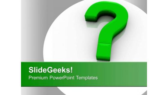 Question Symbol Confusion PowerPoint Templates Ppt Backgrounds For Slides 0313