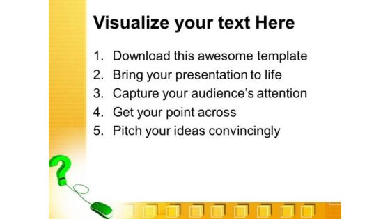 Question Symbol With Mouse Communication PowerPoint Templates And PowerPoint Themes 0712