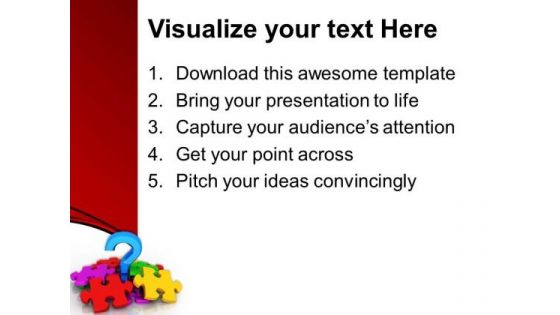 Question With Puzzle Symbol PowerPoint Templates And PowerPoint Themes 0912