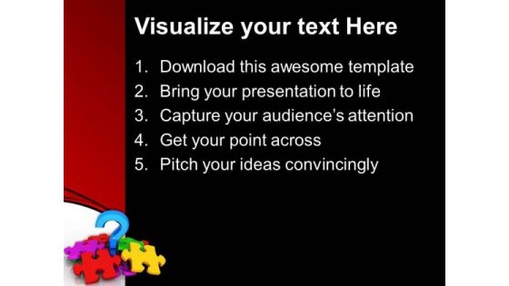 Question With Puzzle Symbol PowerPoint Templates And PowerPoint Themes 0912