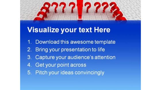 Questions Answer Business PowerPoint Themes And PowerPoint Slides 0811