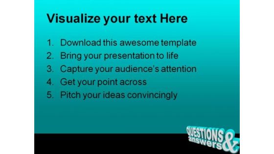 Questions Answers Business PowerPoint Template 1110