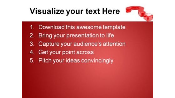 Questions Business PowerPoint Template 0610