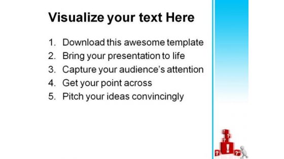 Questions People PowerPoint Template 0910
