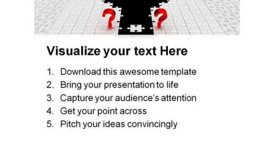 Questions With Last Puzzle Business PowerPoint Themes And PowerPoint Slides 0811