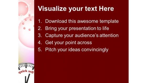 Quick Sell On Face Of Clock Business PowerPoint Templates Ppt Backgrounds For Slides 0113