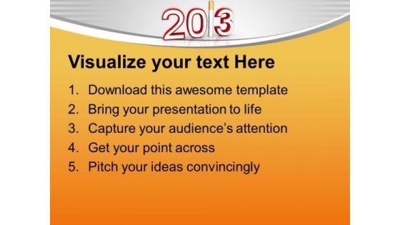 Quit Smoking This New Year 2013 PowerPoint Templates Ppt Backgrounds For Slides 0513