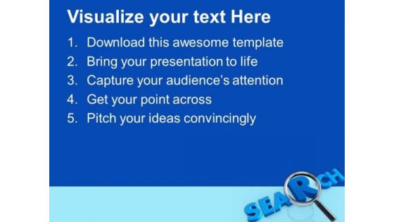 R Word Under Magnifying Glass PowerPoint Templates Ppt Backgrounds For Slides 0713