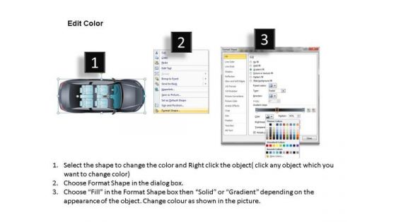 Racing 2 Door Gray Car Top PowerPoint Slides And Ppt Diagram Templates