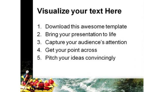 Rafting Vacation PowerPoint Themes And PowerPoint Slides 0511