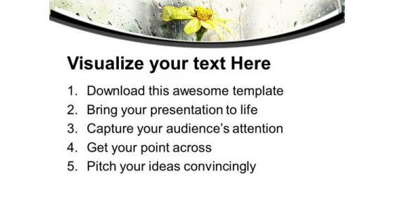 Rain With Flower Background PowerPoint Templates Ppt Backgrounds For Slides 0613