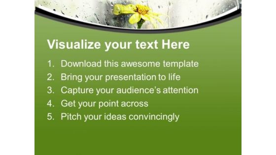 Rain With Flower Background PowerPoint Templates Ppt Backgrounds For Slides 0613