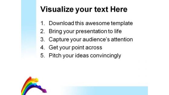 Rainbow Arrows Metaphor PowerPoint Templates And PowerPoint Backgrounds 0711