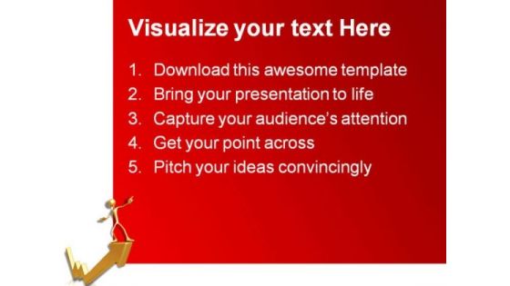 Raising Arrow Business PowerPoint Templates And PowerPoint Backgrounds 0811