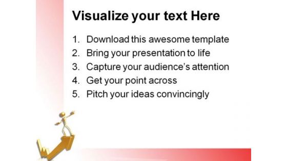 Raising Arrow Business PowerPoint Themes And PowerPoint Slides 0811