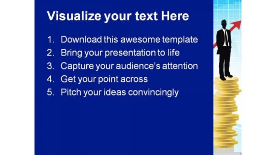 Raising Arrow Money Success PowerPoint Themes And PowerPoint Slides 0711