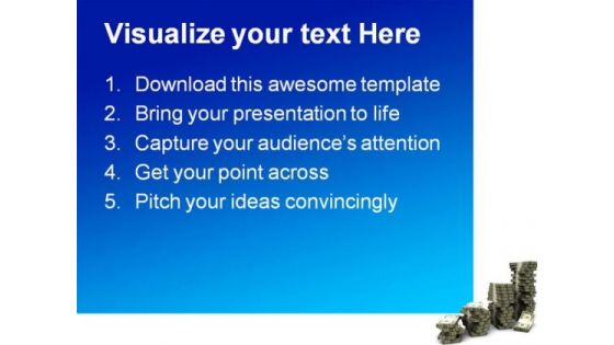 Raising Money Stacks Finance PowerPoint Templates And PowerPoint Backgrounds 0711