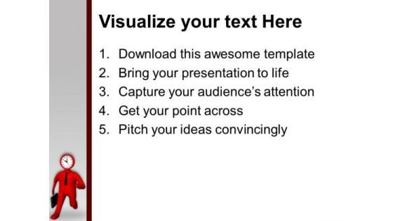 Reach On Time For Success In Business PowerPoint Templates Ppt Backgrounds For Slides 0613