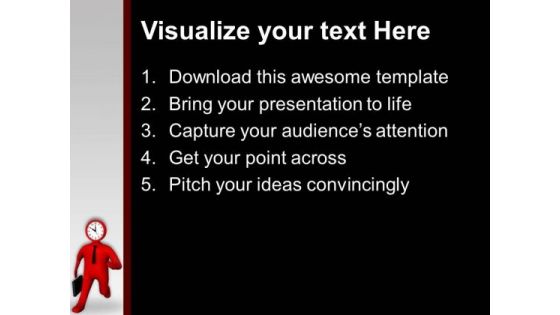 Reach On Time For Success In Business PowerPoint Templates Ppt Backgrounds For Slides 0613