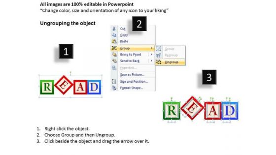 Read Education Blocks With Text Boxes PowerPoint Templates Ppt Slides
