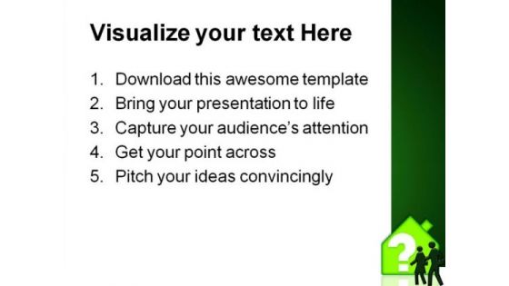 Real Estate With Question People PowerPoint Themes And PowerPoint Slides 0811