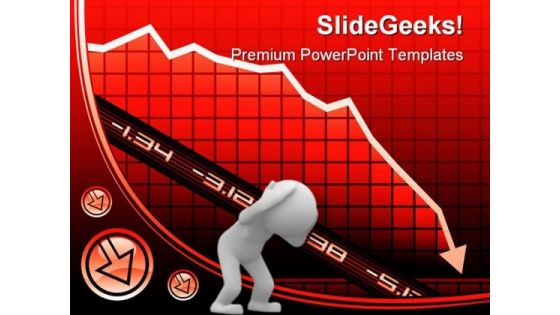 Recession On Graph Business PowerPoint Templates And PowerPoint Backgrounds 0711