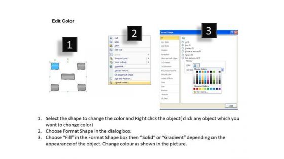 Rectangle Text Boxes With Diverging Arrows Chart Cycle Process PowerPoint Slides